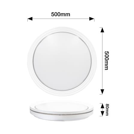 ไฟเพดาน LED NAGAS CRYSTAL LINE REMOTE 19.5 นิ้ว 42 วัตต์ DAYLIGHT/COOL WHITE/WARM WHITE สีขาว_6