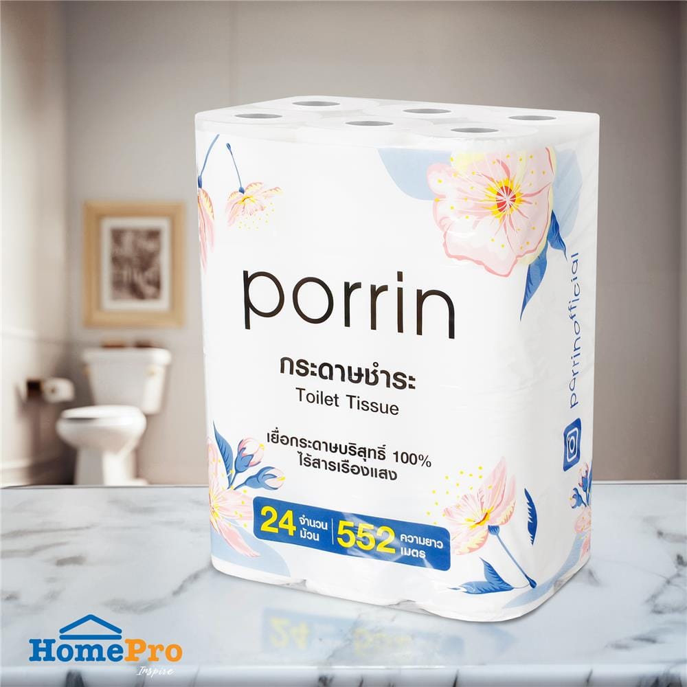 กระดาษชำระ PORRIN ROLL แพ็ค24