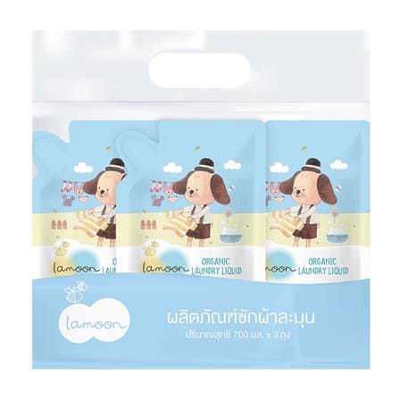 น้ำยาซักผ้าเด็ก LAMOON 700 มล. แพ็ค 3_0