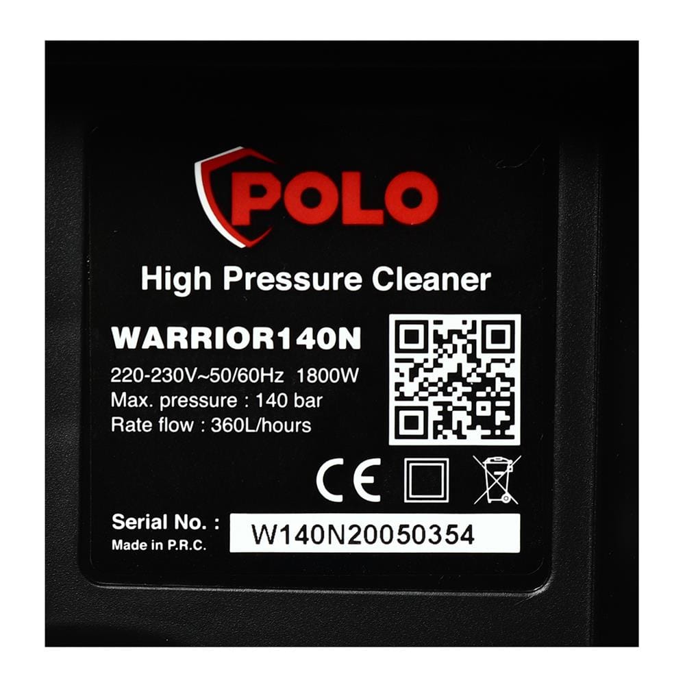 เครื่องฉีดน้ำ POLO P171-WARRIOR140N 140 บาร์ 1800 วัตต์