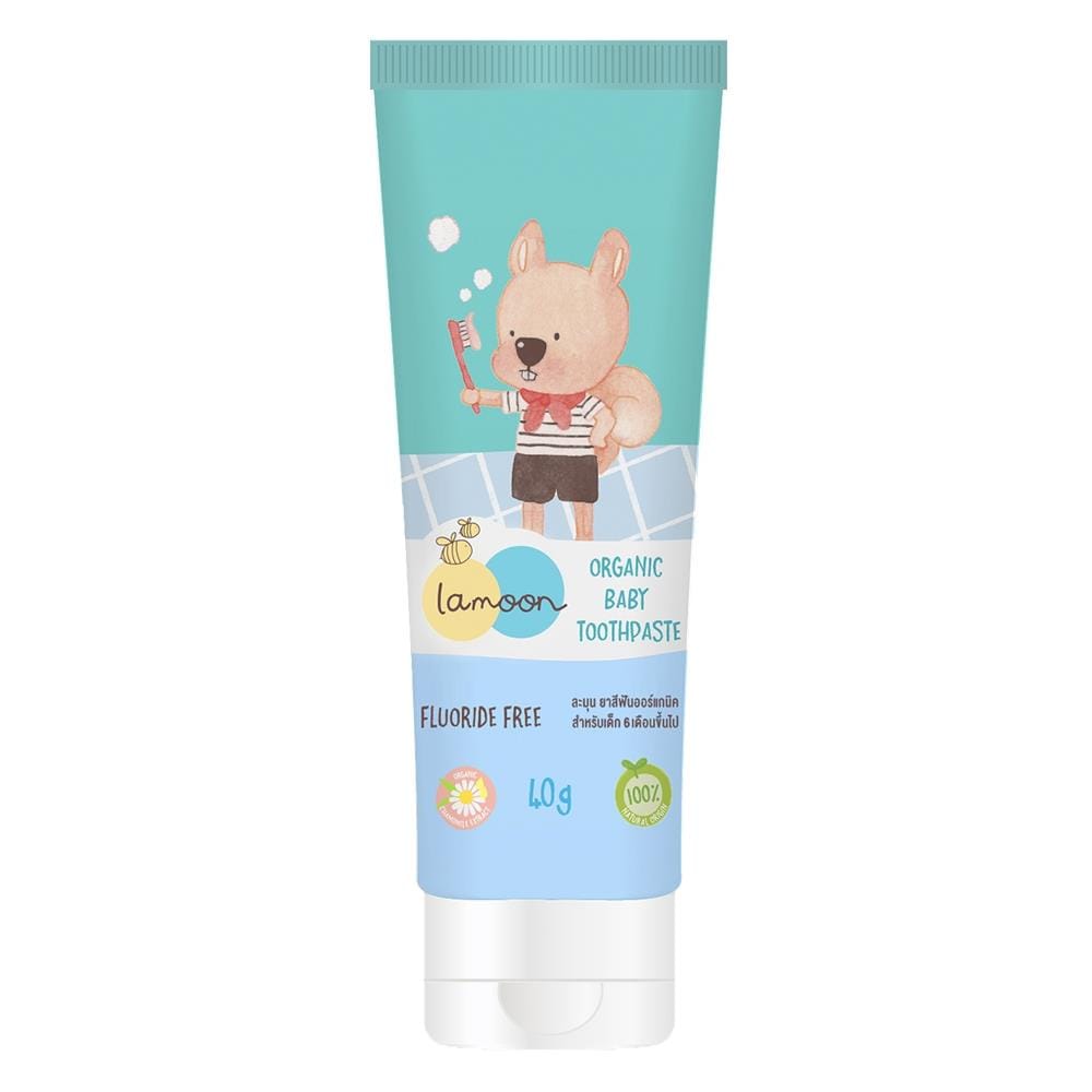 ยาสีฟันสำหรับเด็กเล็กสูตรเจล ORGANIC LAMOON 40 กรัม