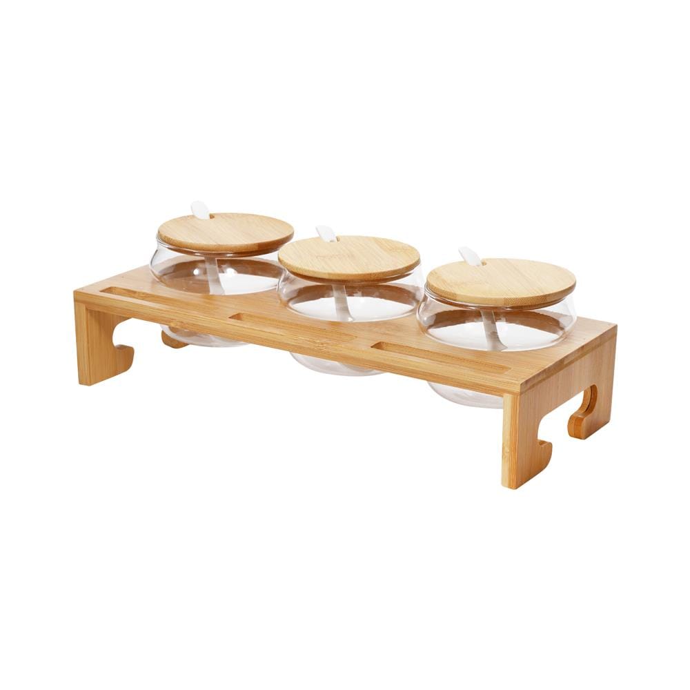 ชุดเครื่องปรุงแก้ว 3 ช่อง BAMBOO JAR
