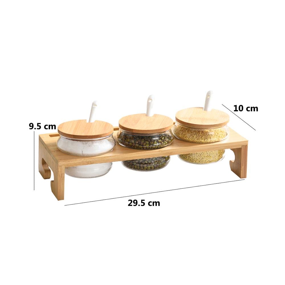 ชุดเครื่องปรุงแก้ว 3 ช่อง BAMBOO JAR