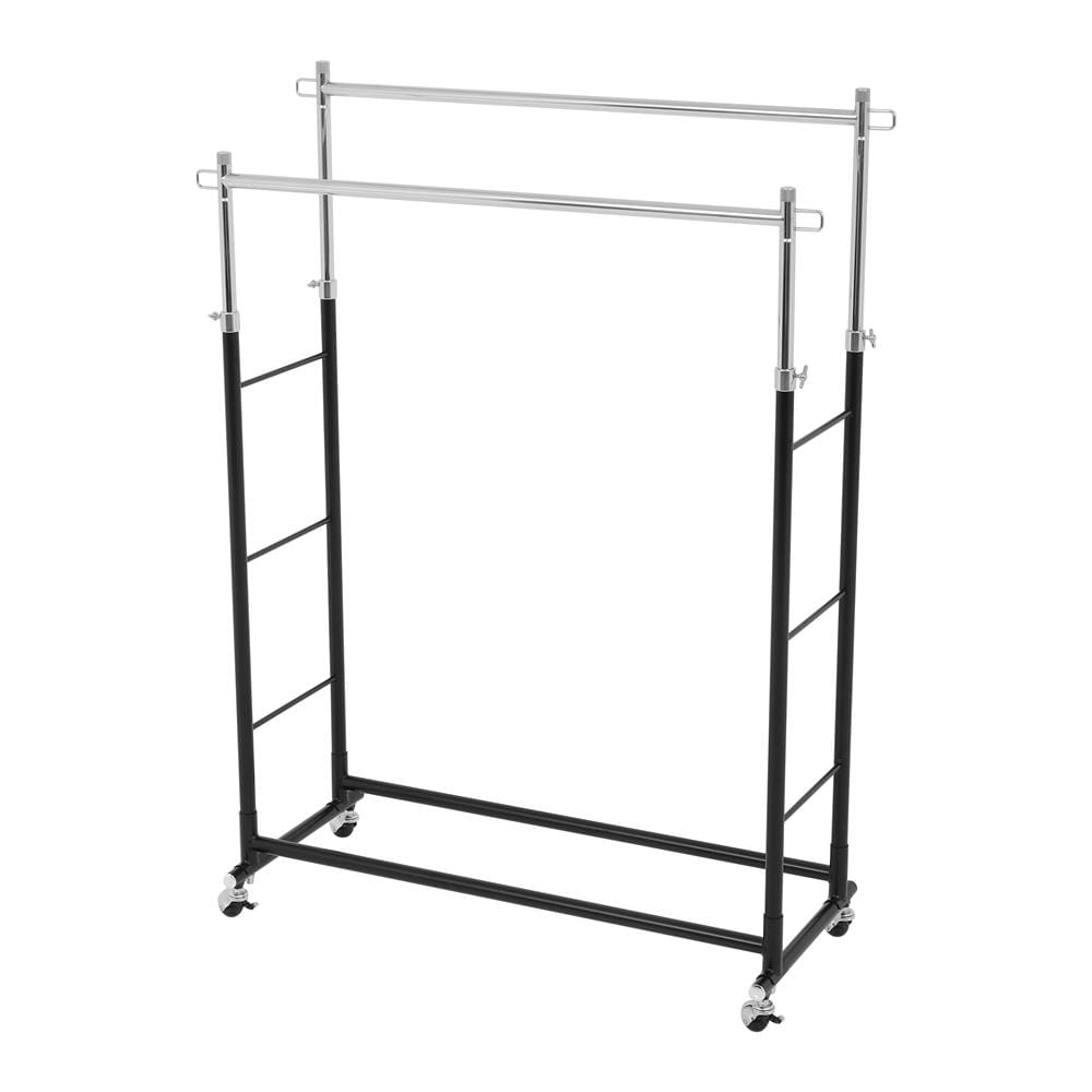 ราวแขวนผ้าบาร์คู่ปรับระดับ100.5x41x184cm สีดำ PLIM_0