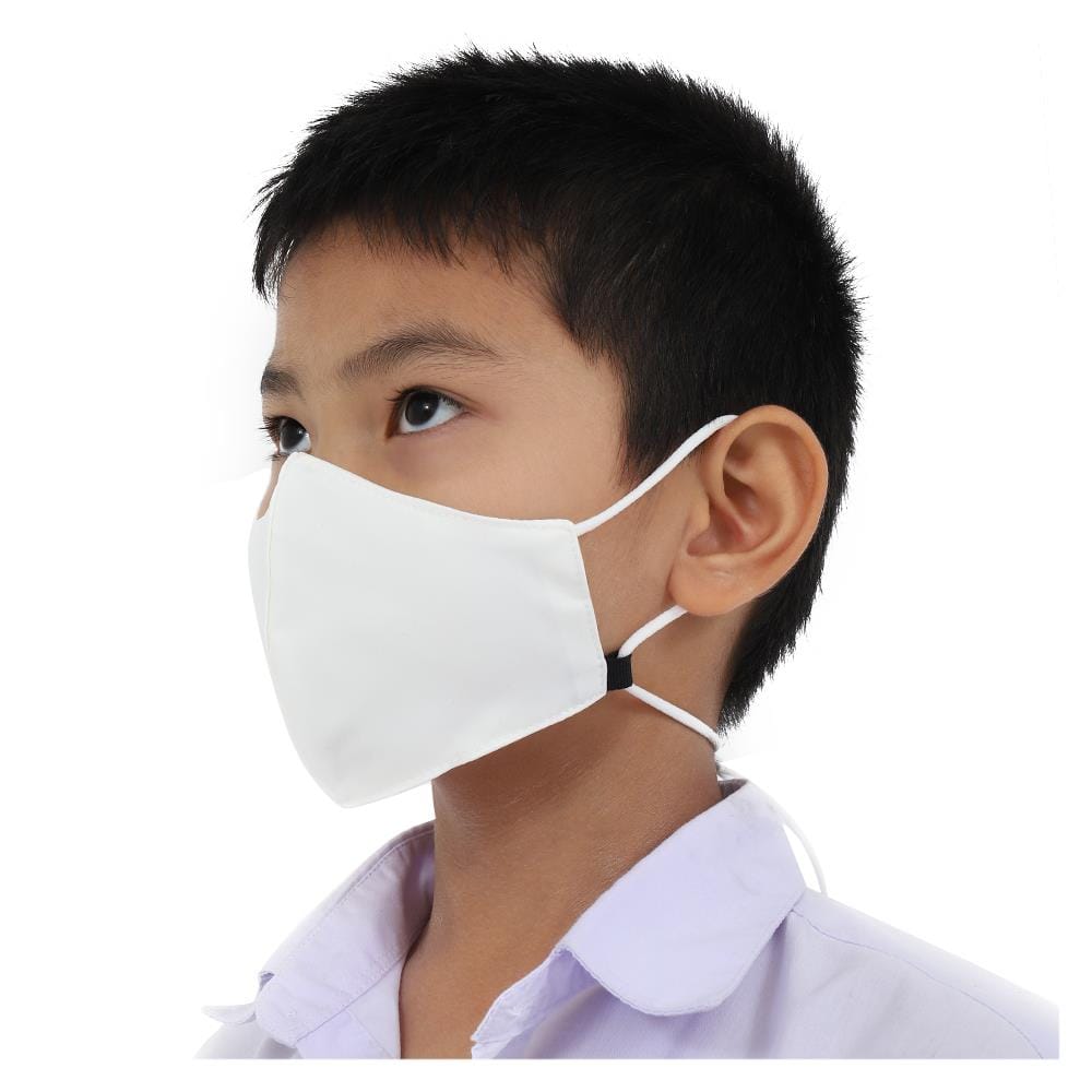 หน้ากากผ้าเด็ก DEXZON คล้องคอ PM 2.5 สีขาว