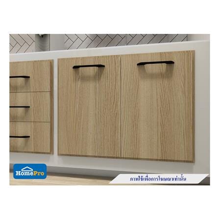 บานซิงค์คู่ WPC PARAZZO ENZO มือจับดำ 80x60 ซม. สี เนเจอรัลโอ๊ค_3