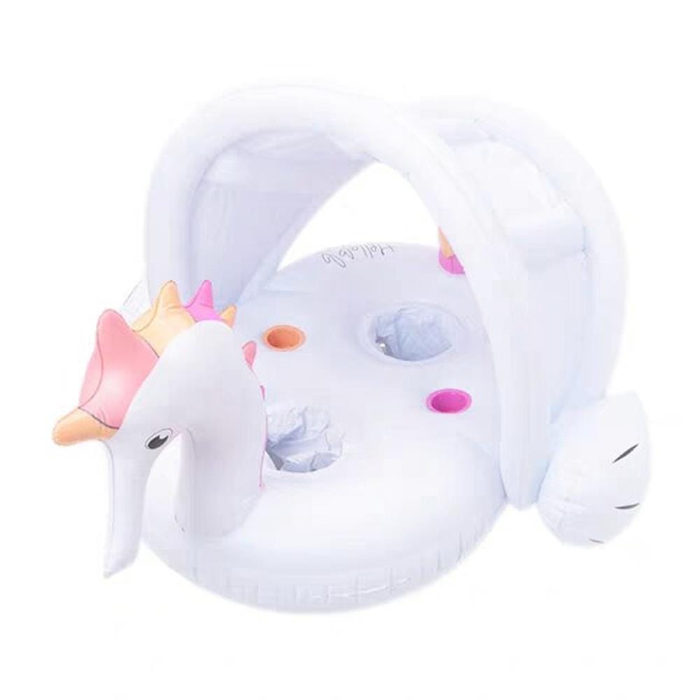 ห่วงยางแบบสอดขาลอยคู่ FLOAT ME SUMMER ม้าน้ำ สีขาว