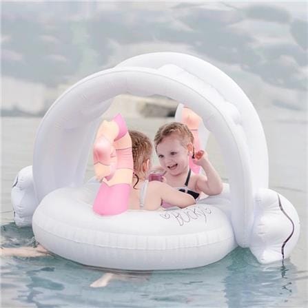 ห่วงยางแบบสอดขาลอยคู่ FLOAT ME SUMMER ม้าน้ำ สีขาว_3