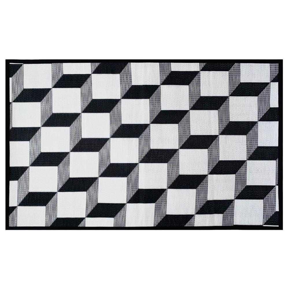 เสื่ออเนกประสงค์ MAT-ER TILES 3D Size M 150x240 ซม. สีดำ/ขาว