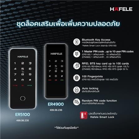 กลอนดิจิตอล HAFELE ER5100BLE BK 499.56.235 สีดำ_2