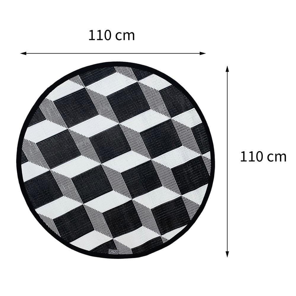 เสื่ออเนกประสงค์ MAT-ER TILES 3D 110X110 ซม. สีขาว/ดำ
