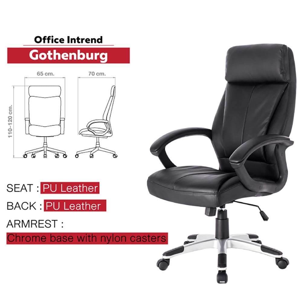 เก้าอี้สำนักงาน OFFICEINTREND GOTHENBURG สีดำ