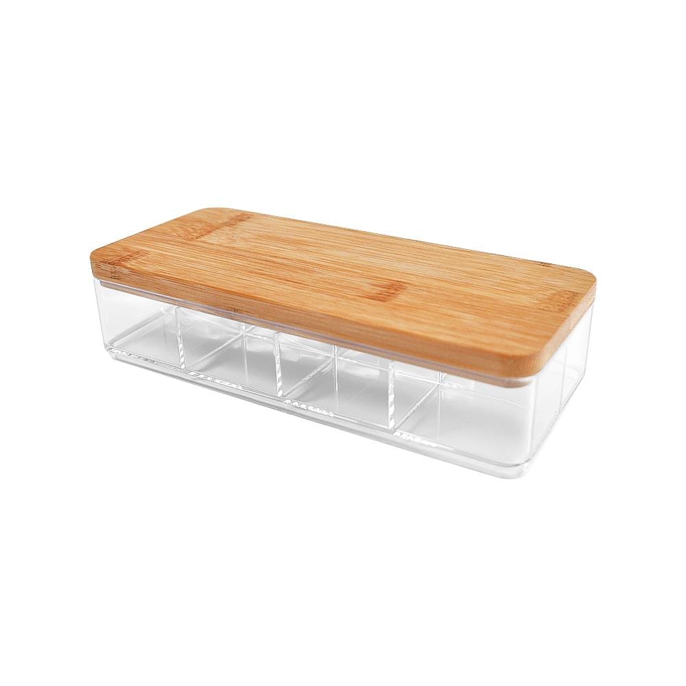 กล่องใสฝาไม้ STACKO MOKU BB01028 9.2x21.2x5.1 ซม.