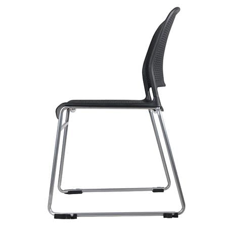 เก้าอี้สำนักงาน OFFICEINTREND SIMPLE STACK CHAIR สีดำ_1