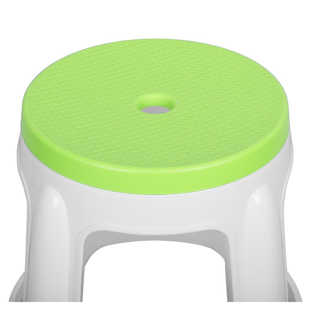 เก้าอี้พลาสติก ME LIVING STOOL สีขาว-เขียว
