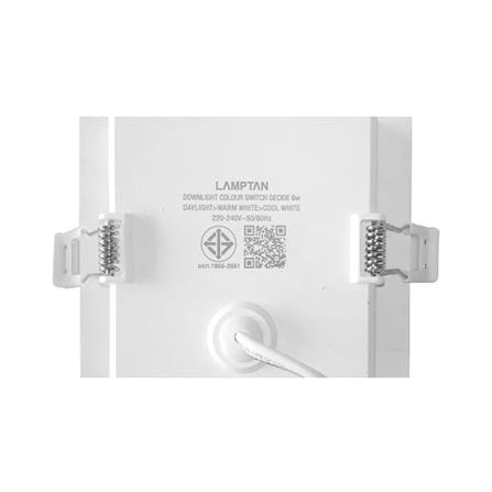 ดาวน์ไลท์ LED LAMPTAN COLOUR SWITCH DECIDE 3 นิ้ว 6 วัตต์ DAYLIGHT/WARM WHITE/COOL WHITE สีขาว_7
