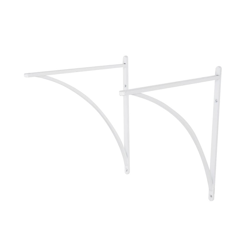 แขนรับชั้นเหล็ก STACKO CURVE 24x24 ซม. สีขาว