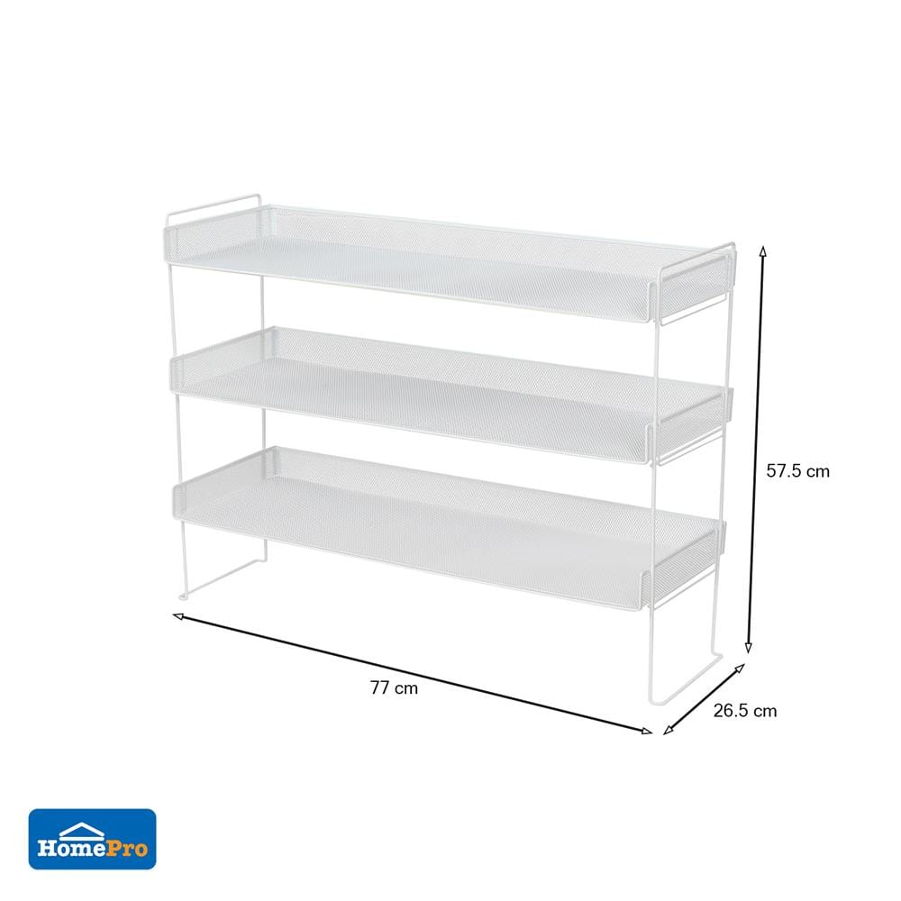 ชั้นวางรองเท้า 3 ชั้น STACKO BILA 77x26.5x57.5 ซม. สีขาว