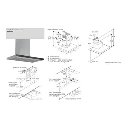 เครื่องดูดควันกระโจม BOSCH DWB98PR50 90 ซม._3