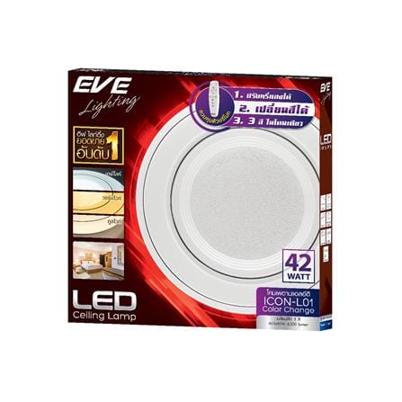 ไฟเพดาน LED EVE 592056 19 นิ้ว 42 วัตต์ DAYLIGHT/COOL WHITE/WARM WHITE สีขาว_3