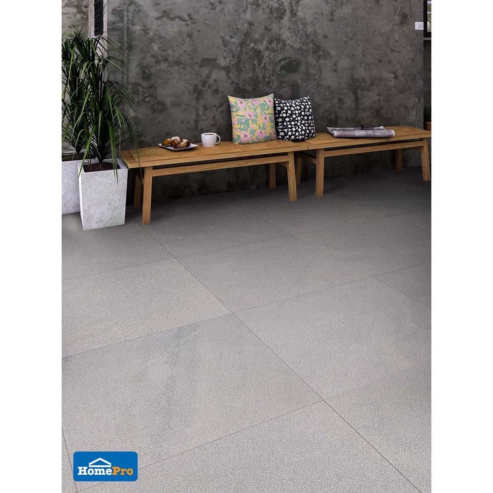 กระเบื้องพื้น 60x60 ซม. ฮาร์เปอร์ เทาอ่อน 1.44M2