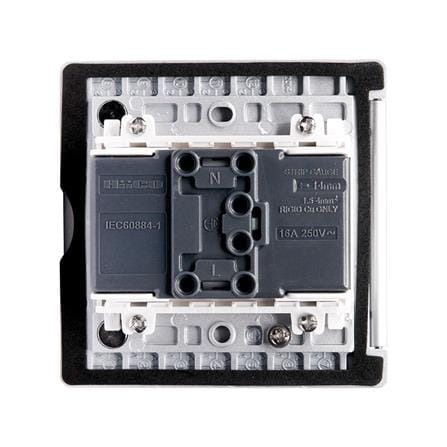 ชุดเต้ารับฝังพื้นอะลูมิเนียม HACO HBS103ZSL/PE2 สีเงิน_3