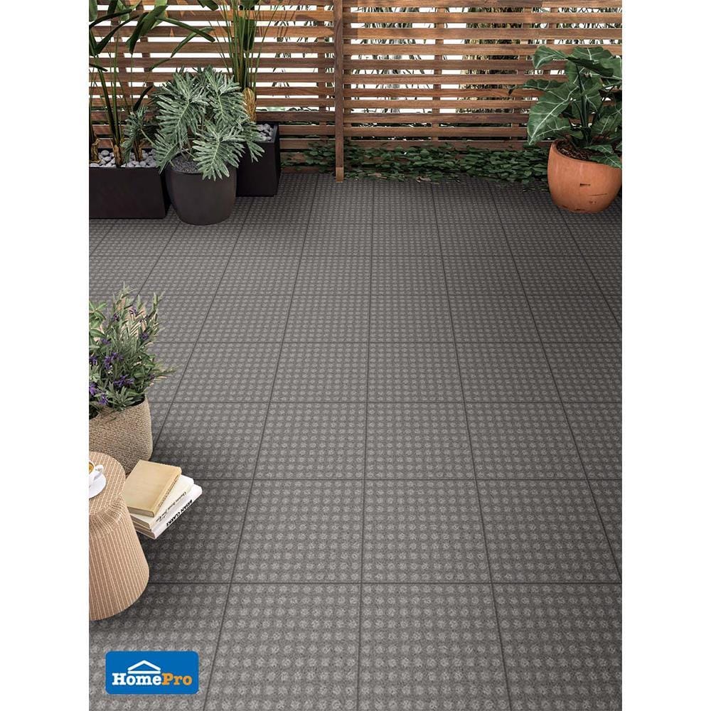 กระเบื้องพื้น 12x12 นิ้ว DURAGRES ไซเคิลชาร์โคล เทาเข้ม A 1M2