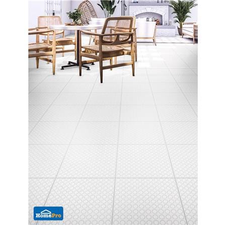 กระเบื้องพื้น 12x12 นิ้ว DURAGRES ไซเคิล ขาว A_3