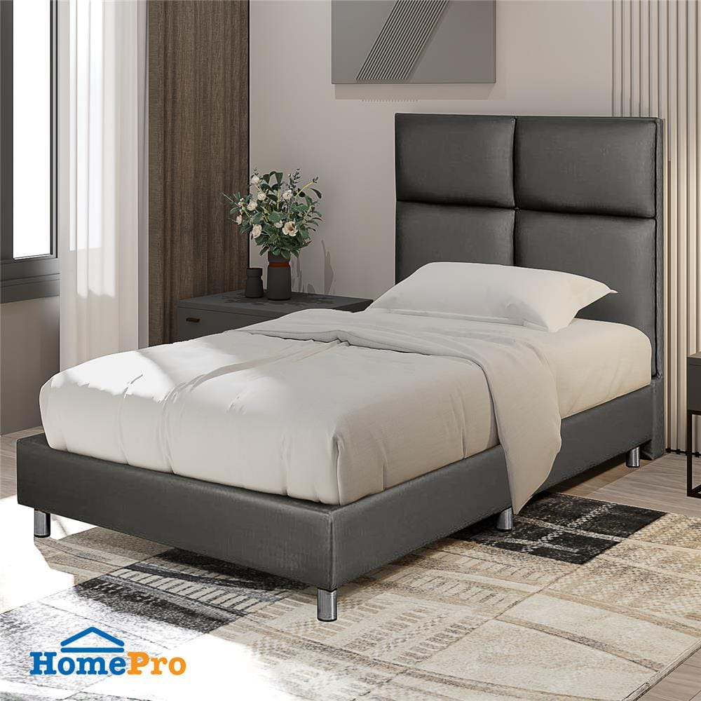 ฐานรองหัวเตียง 3.5 ฟุต HOME LIVING STYLE SQUARE สีเทาเข้ม