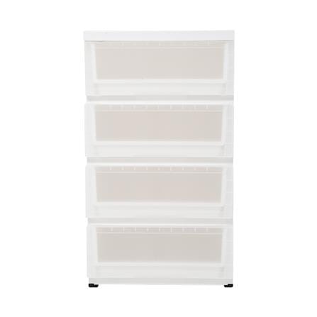 ตู้ลิ้นชัก 4 ชั้น มีล้อ STACKO MONO 43x43x76 ซม. สีขาว_1