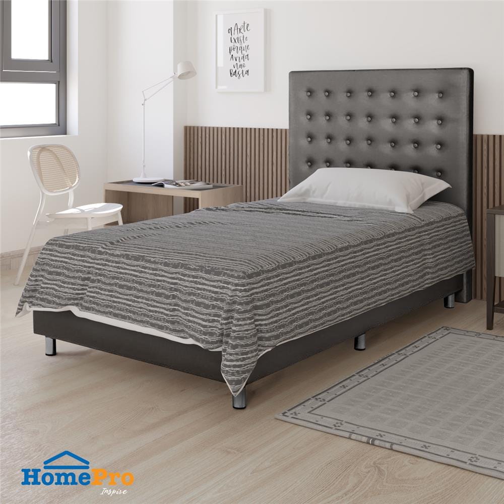 ฐานรองหัวเตียง 3.5 ฟุต HOME LIVING STYLE DIAMOND สีเทาเข้ม