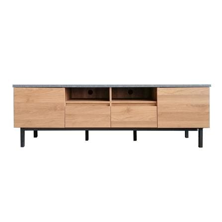 ตู้วางทีวี TV1653 HW-NMB 160 ซม. สีฮันนี่วอลนัท/นอร์ดิกมาร์เบิ้ล_0