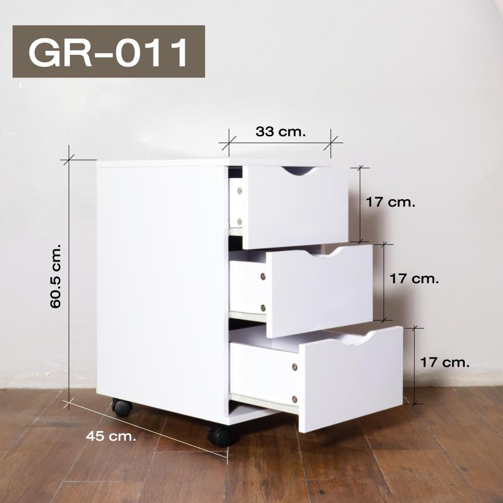 ตู้ลิ้นชัก เมลามีน CTREND GR-011 สีขาว