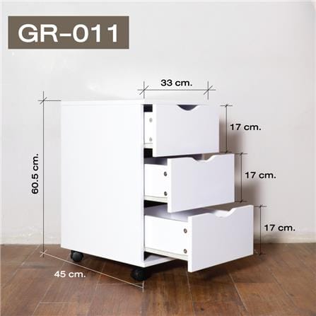 ตู้ลิ้นชัก เมลามีน CTREND GR-011 สีขาว_5