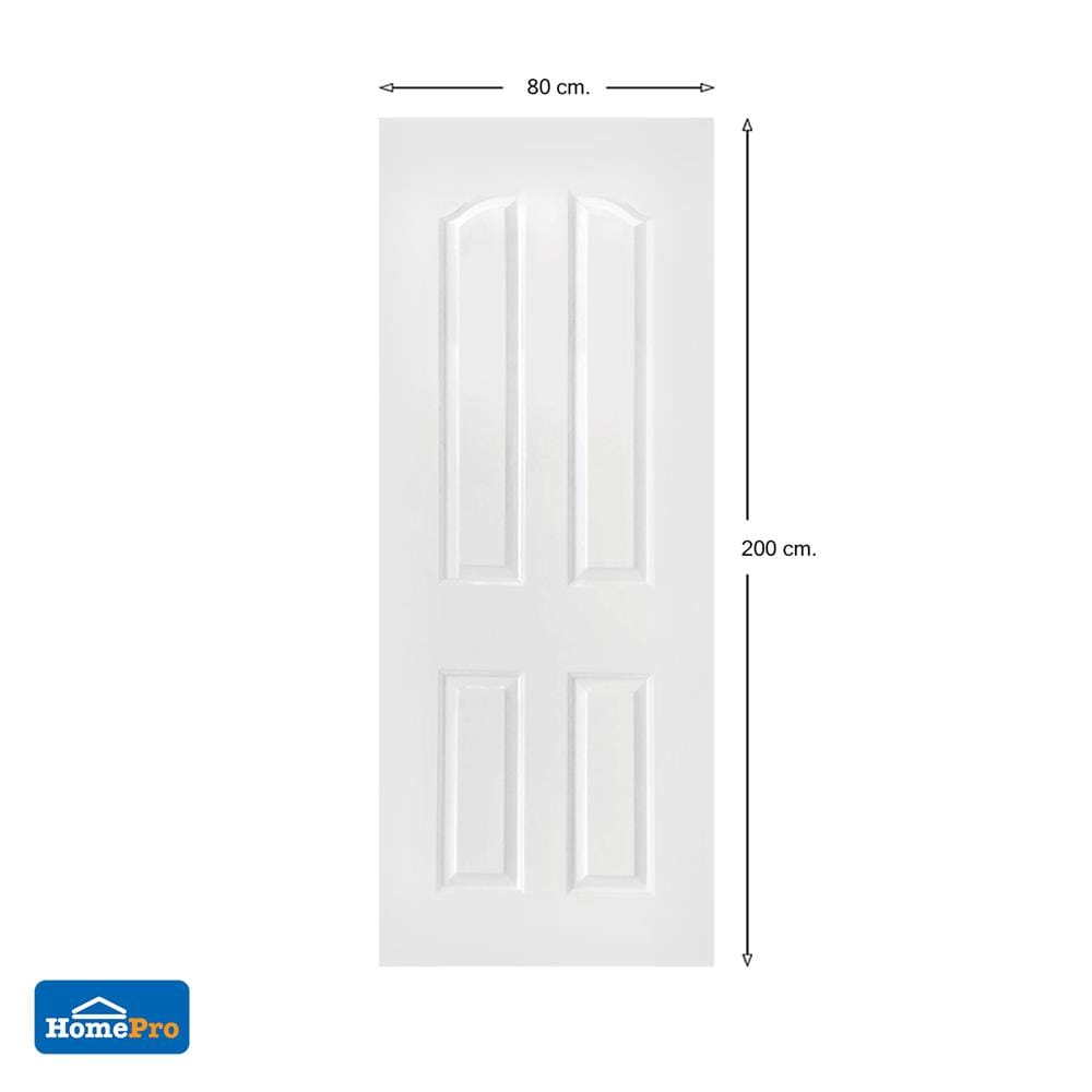 ประตูภายใน UPVC AZLE ET73 80X200 ซม. สีขาว+วงกบ เจาะลูกบิด
