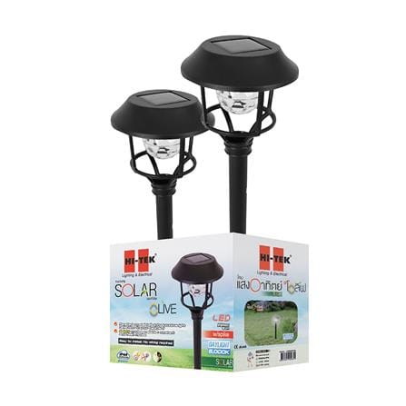 ไฟทางเดิน SOLAR HI-TEK HFSG03003B 0.36 วัตต์ DAYLIGHT สีดำ_2