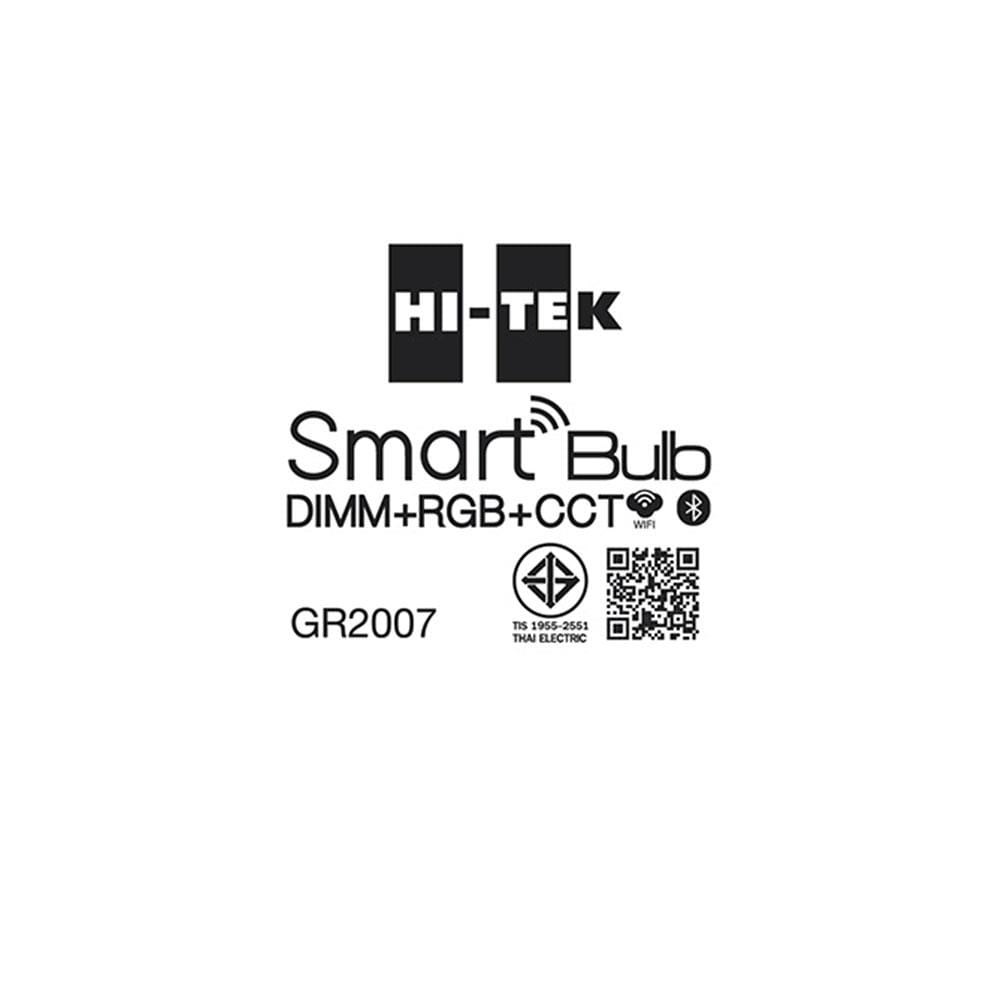 หลอด LED HI-TEK SMART RGB WIFI BLUTOOTH 9 วัตต์