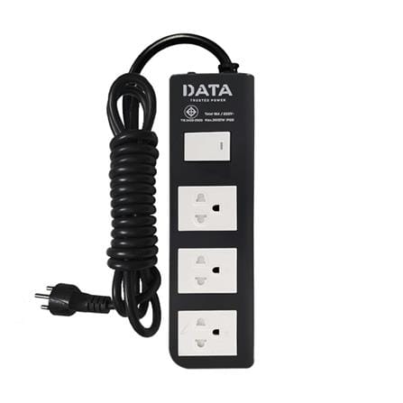 รางปลั๊กไฟ 3ช่อง 1สวิตช์ DATA APDW3235 16 แอมป์ 3 ม. สีดำ