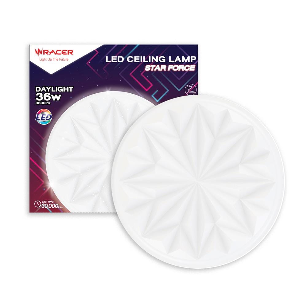 ไฟเพดาน LED RACER STAR FORCE S3 15 นิ้ว 36 วัตต์ DAYLIGHT สีขาว