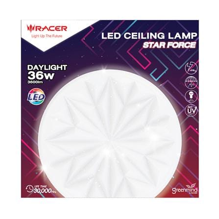 ไฟเพดาน LED RACER STAR FORCE S4 15 นิ้ว 36 วัตต์ DAYLIGHT สีขาว_1