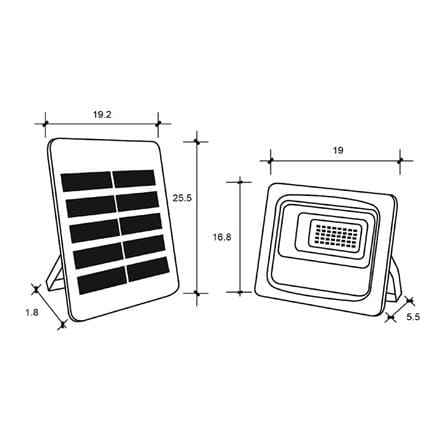 ไฟสปอตไลท์ SOLAR HI-TEK HFSS000 30 วัตต์ DAYLIGHT สีเทา/ดำ_5