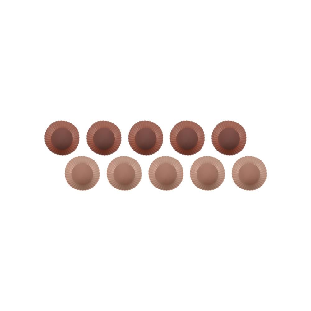 แม่พิมพ์ซิลิโคน COOK CHARMY 7 ซม. แพ็ก 10 ชิ้น สีเบจ