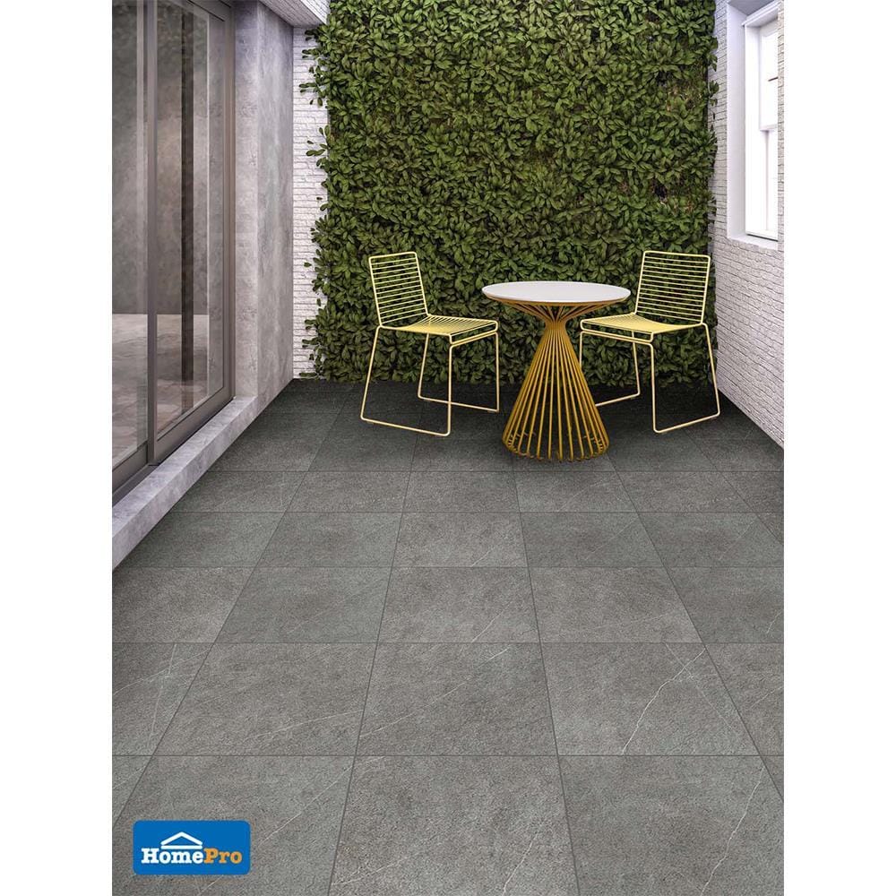 กระเบื้องพื้นพอร์ซเลน  16x16 นิ้ว COTTO เวนอม เทาเข้ม PM 0.96M2