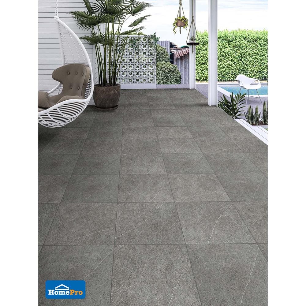 กระเบื้องพื้นพอร์ซเลน  16x16 นิ้ว COTTO เวนอม เทาเข้ม PM 0.96M2
