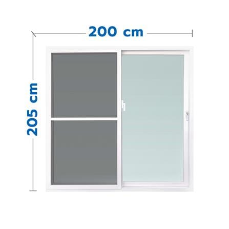 ประตูบานเลื่อน UPVC S-S มุ้ง WINDOW ASIA 200X205 ซ...