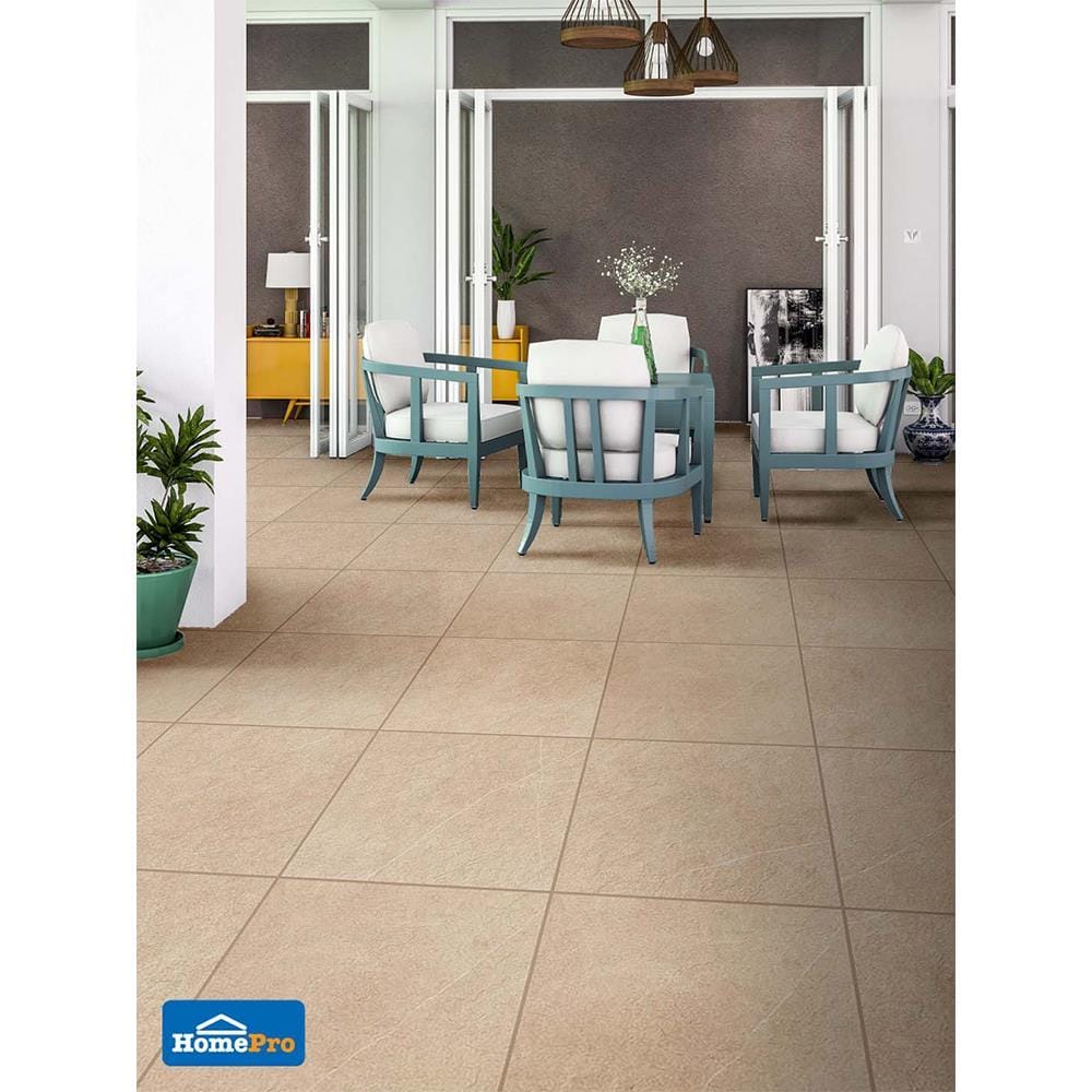 กระเบื้องพื้นพอร์ซเลน  16x16 นิ้ว COTTO เวนอม เบจ PM 0.96M2