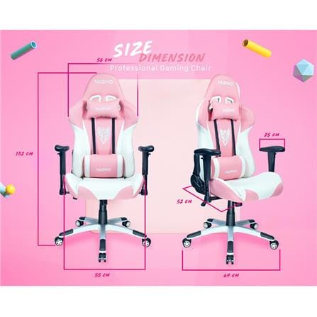เก้าอี้เกมมิ่ง NUBWO NBCH-007 สีดำ/ชมพู_4