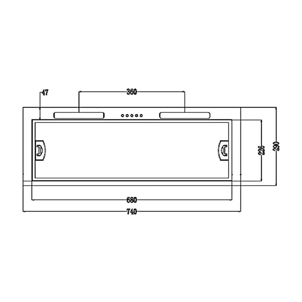 เครื่องดูดควันกระโจม MEX SP745 74 ซม.