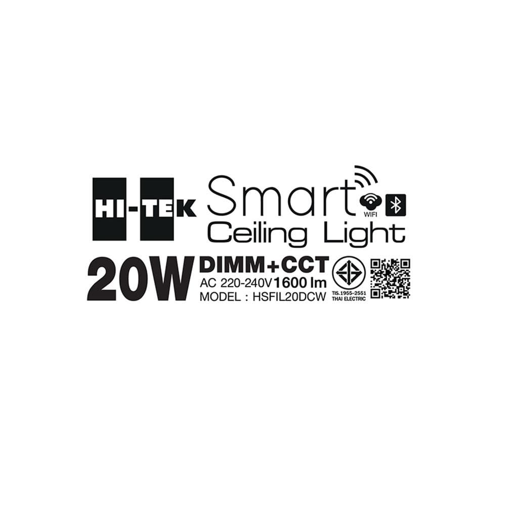 ไฟเพดาน LED HI-TEK HSFIL20DCW 13 นิ้ว 20 วัตต์ DAYLIGHT/COOL WHITE/WARM WHITE สีขาว
