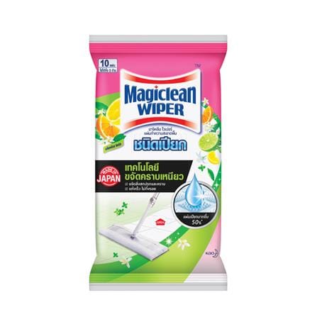 ผ้าถูพื้นแบบเปียก MAGICLEAN 10 แผ่น เฟรชซิตรัส_0